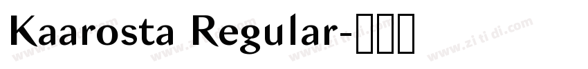 Kaarosta Regular字体转换